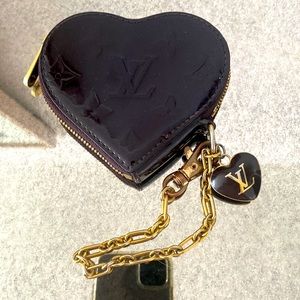 Louis Vuitton heart key chain change purse